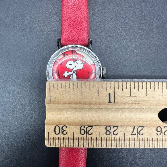 Vintage Dancing Snoopy Watch Red Dial Mid Century Kids Retro Untested As Is - Picture 11 of 11